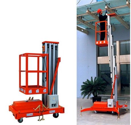 Single mast aluminum lift