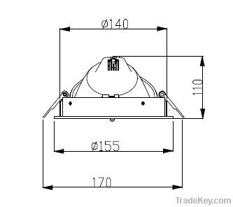 10W 4 Inch LED Eyeball Trim (Hz-XBD10WI)