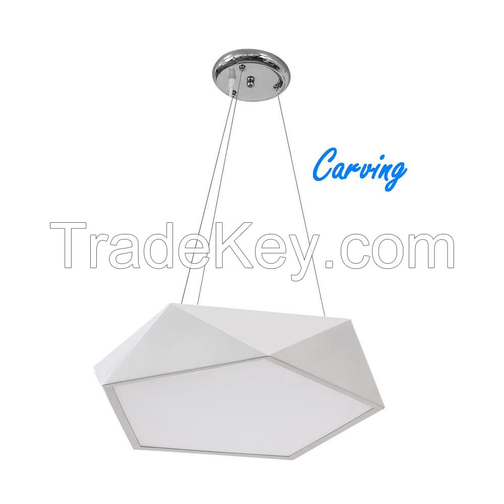 New Style Sensing Energy Saving 40W 3000K Pendant Carving LED Ceiling Light Fixtures