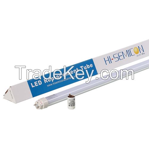 18w T8 3000 / 5700K CCT LED Tube Lighting with CRI of 90, 1.2m