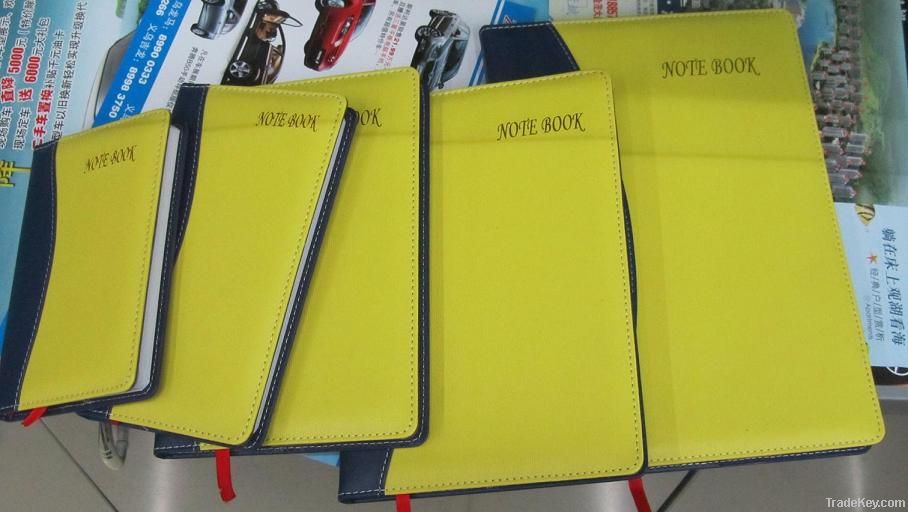 Colourful leather cover note books