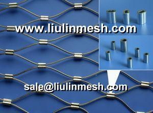 Stainless steel wire rope ferruled mesh