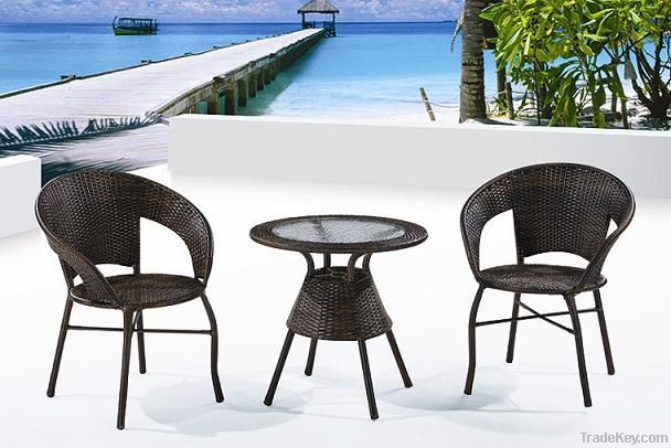 Outdoor Rattan Furniture Sets (rattan table and chair)