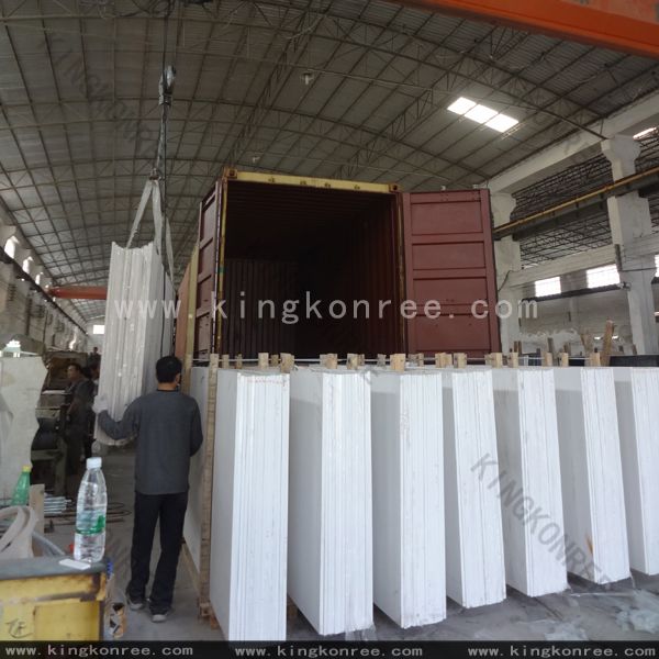 Kingkonree Artificial Quartz Stone Slabs For Kitchen Countertops , Floor Tiles