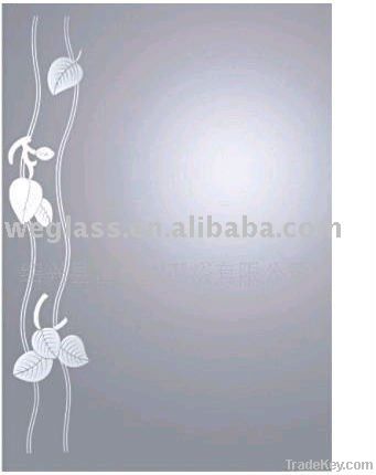 Frosted decorative mirror