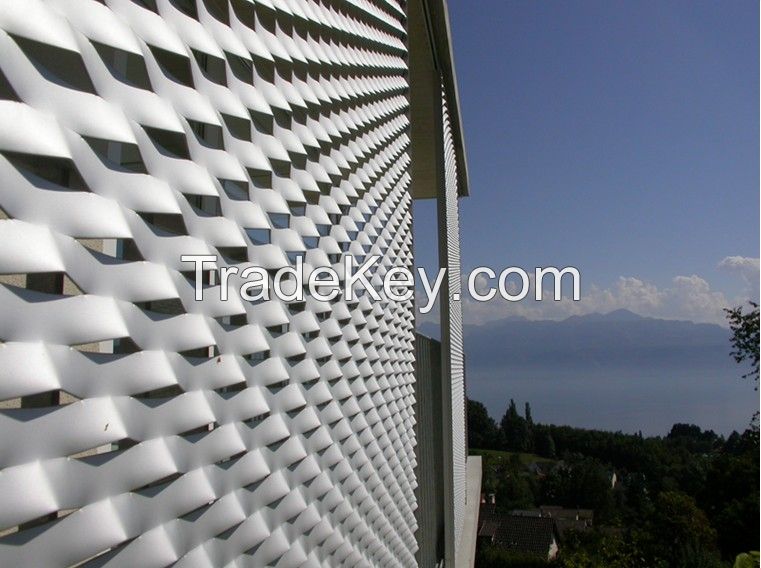 expanded metal screen , decorative expanded metal mesh , expanded metal cladding 