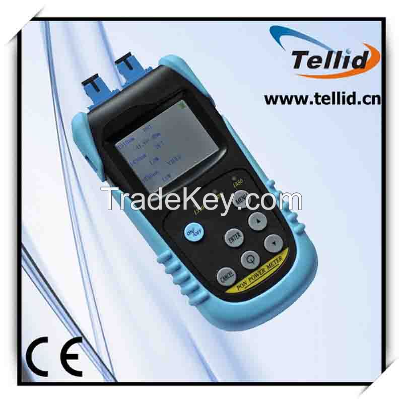 Tellid Brand Portable 1310nm, 1490nm, 1550nm Wavelength, Fiber Optical Pon Power Meter, Optical Power Meter With SC Adapter