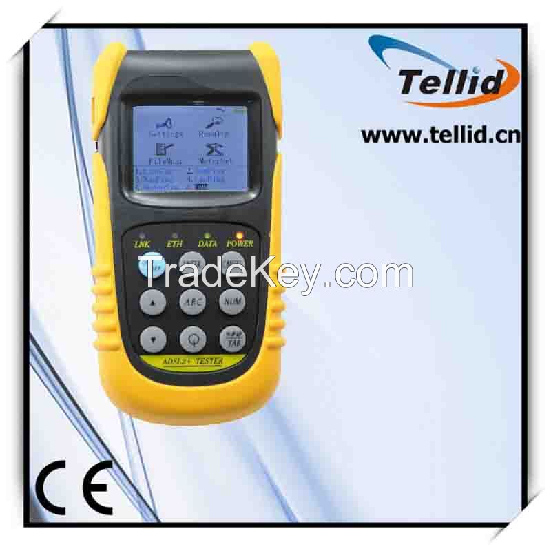 Tellid Brand portable ADSL2+ Tester, ADSL2 Tester, ADSL Tester, Lan/Wan Ping Tester Meter TLD801D with DMM for network maintenance