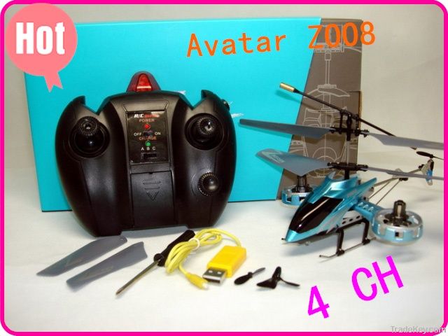 Avatar Z008 RC helicopter Fighter 4ch infrared metal Gyro USB RTF