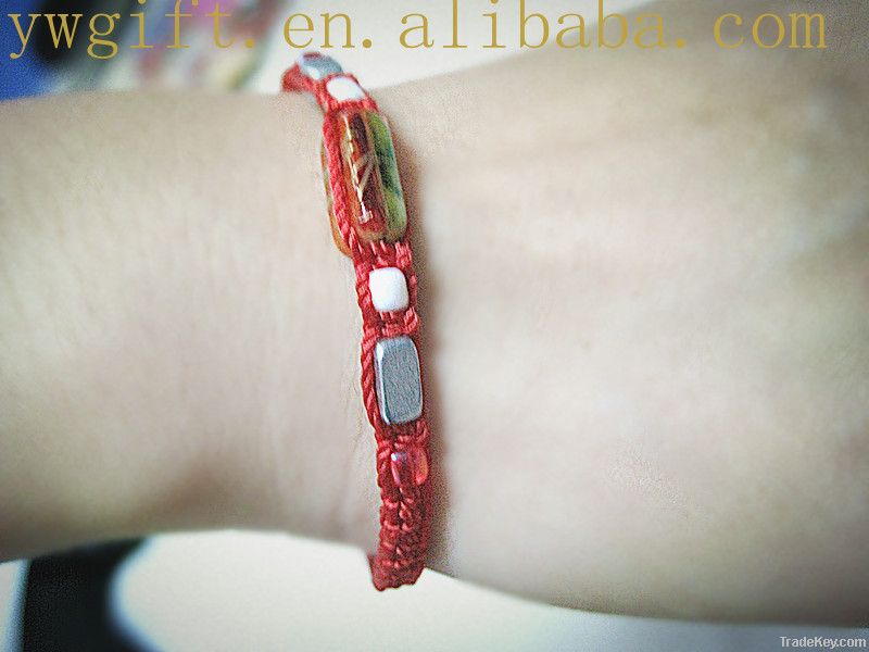 nationality handmade luky red rope weave bracelet