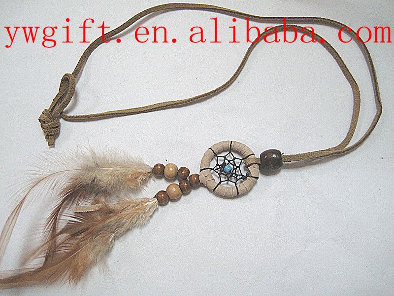 handmade national minority chicken feather necklace