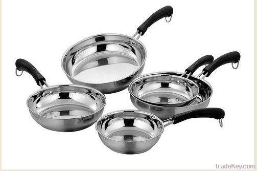 5Pcs Stainless Steel Frying Pan