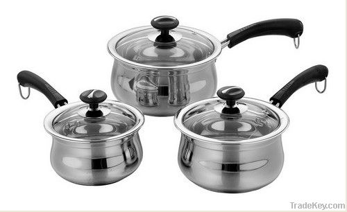 6Pcs Stainless Steel Saucepan Set