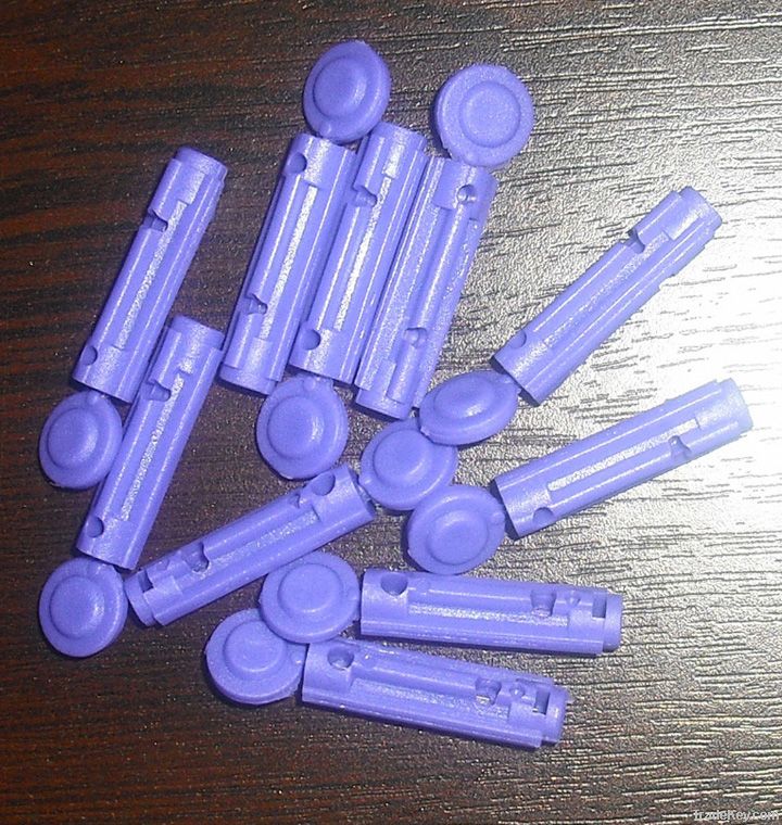 Disposable Sterilized Purple Round Twist Top Blood Lancets