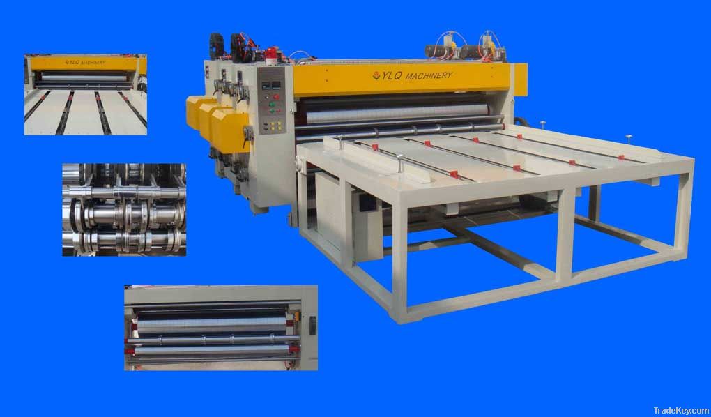 Double color printing slotting machine