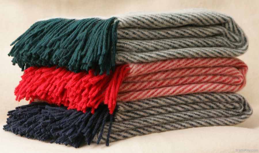 Melange New Zealand Wool Throw Blankets