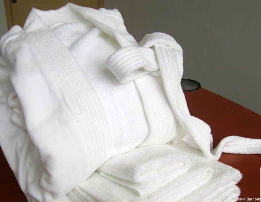 100% cotton terry bathrobe