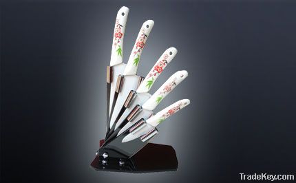 Ceramic handle fan five-piece cutter
