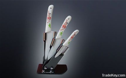 Ceramic handle fan three-piece cutter