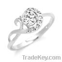 925 sterling silver Couples Rings with CZ