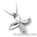 925 sterling silver fashion pendant with CZ