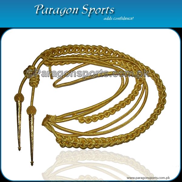 Military Aiguillette Gold Wire Double Tip 