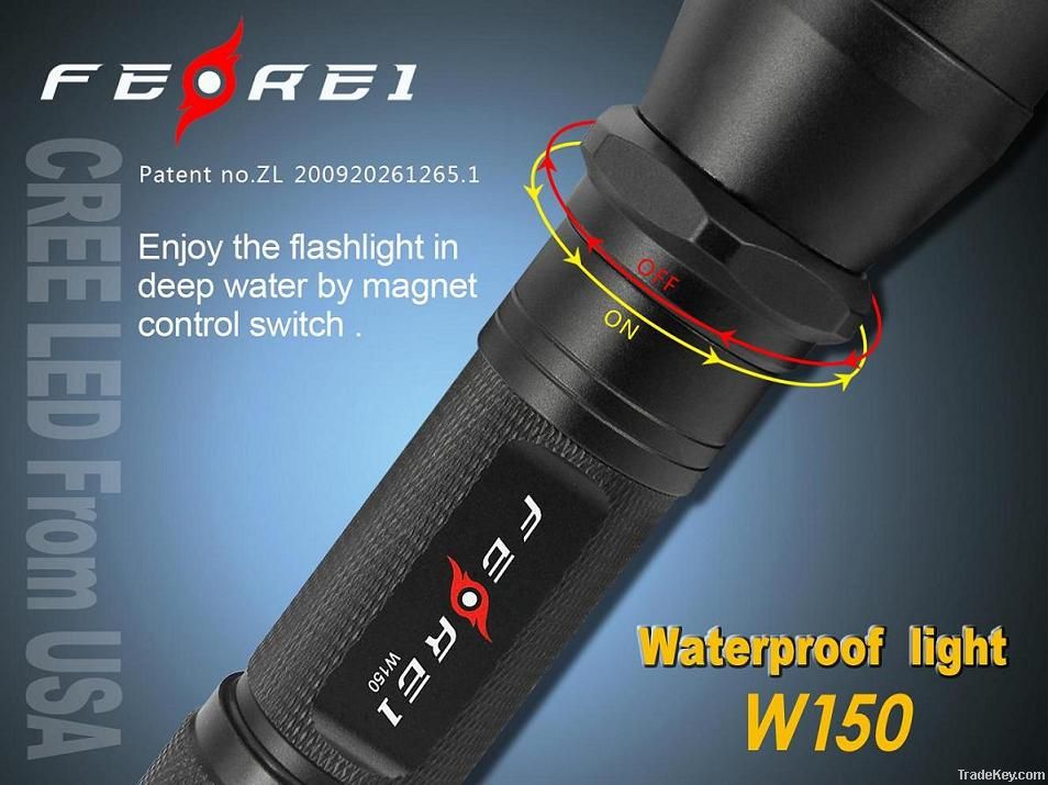 150m waterproof dive flashlights W150