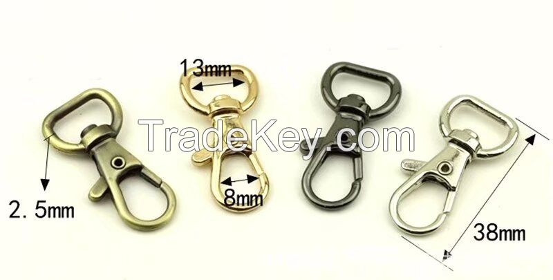 100pcs 20/25/32/38mm Metal Buckles Diy Lobster Clasp Bag Keychain Pet Leash Lanyard Snap Hook Lobster Claw Swivel Clasps