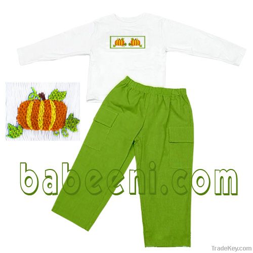 Pumpkin boy pants set