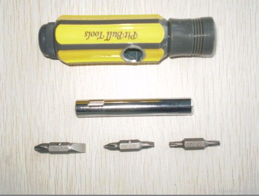 6 in 1 bit interchangeable/two head screwdriver