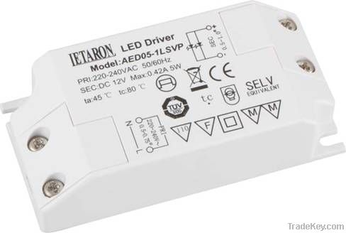 DC12V, 0.5-5W Constant Voltage LED driver