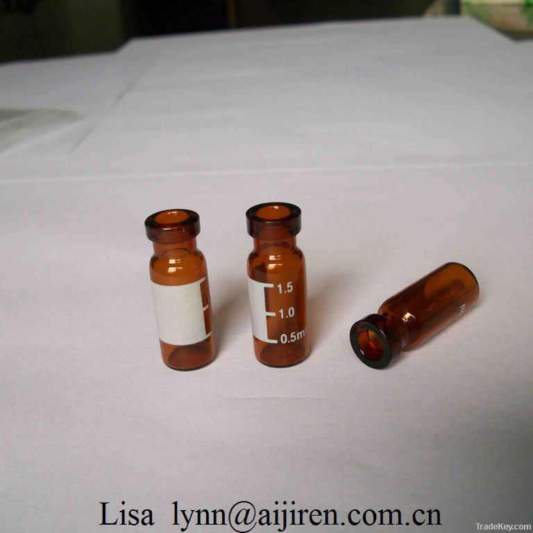V1135 2 ml wide opening crimp-top vial, amber