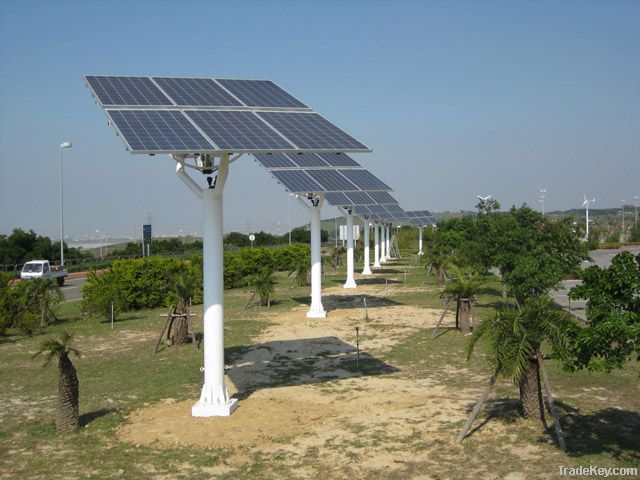 Solar ground adjustable mounting system