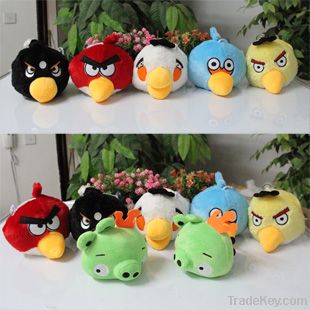 15cm Angry Bird stuffed animals plush toys promotional corporate gifts