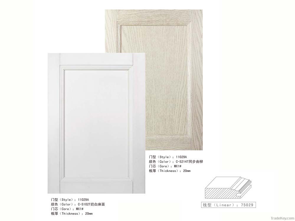 PVC wrapped kitchen cabinet door