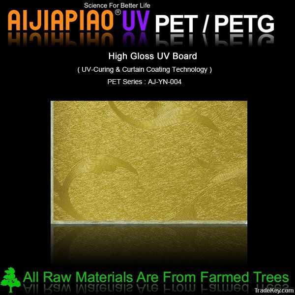 High Gloss UV Board - PET Film laminated MDF/Particle Board