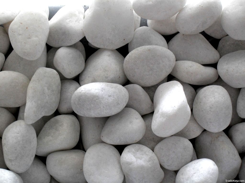 white cobble stone