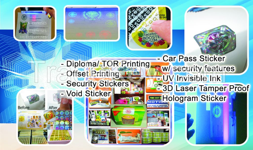 Security Tamper Proof Stickers