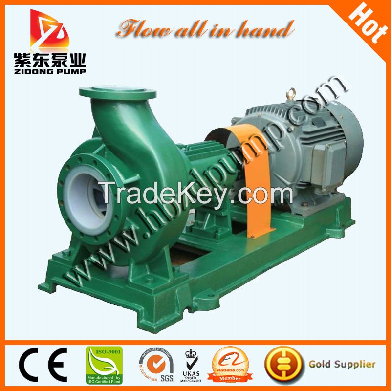 IHF fluorine plastic anti corrosion type centrifugal chemical pump