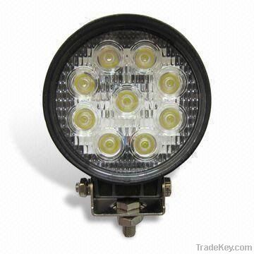 LED Work Light with Stainless Steel Mounting Bracket & 9 x 3W LED bulb