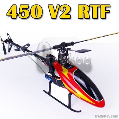 2.4Ghz 450 V2 RTF metal frame helicopter with 6-CH remote control