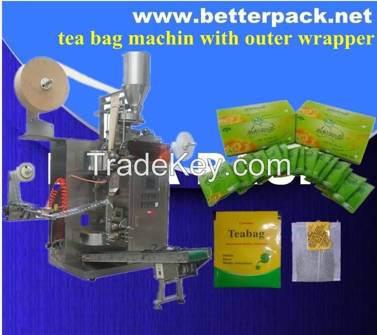 automated tea bag machine with outer envelope tea bag packaging machine