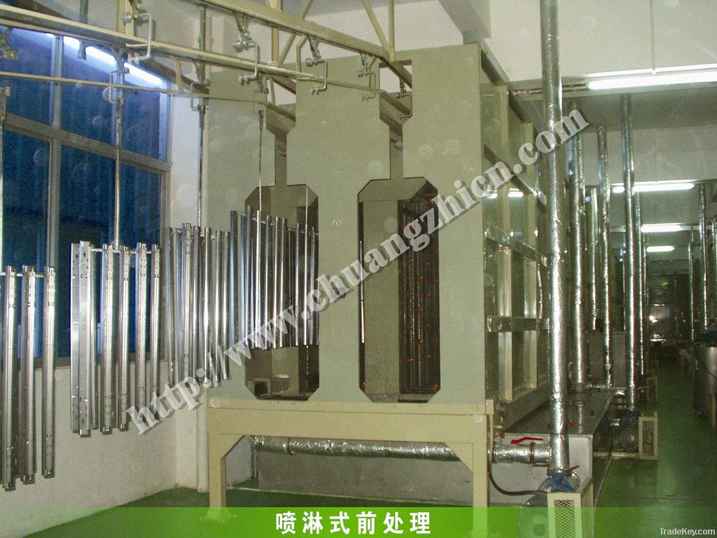 Spraying steel utensil pre-treatment production line