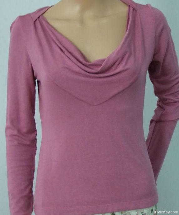 women's long sleeve  t shirt 100%cotton