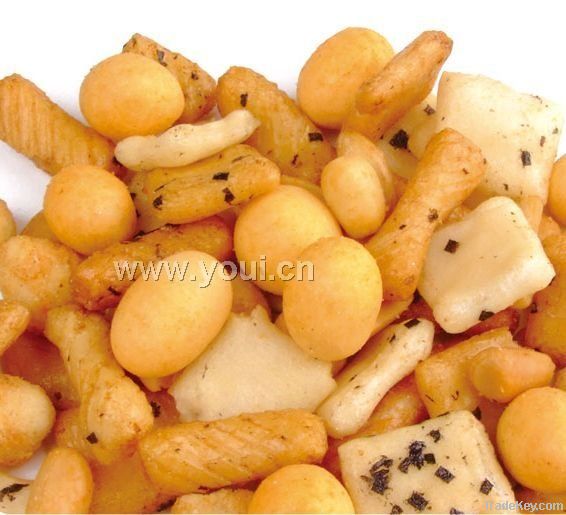 Rice crackers and coated peanuts mix(OU Kosher)