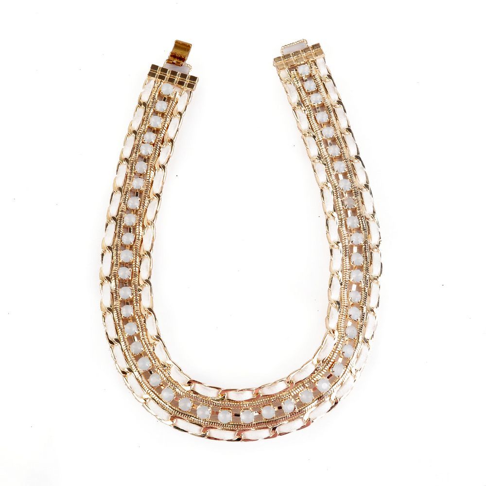 Milky Diamond Stone Necklace