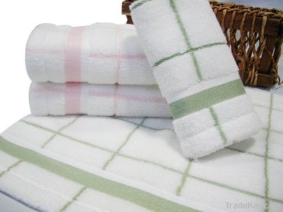 bamboo fiber check square towel