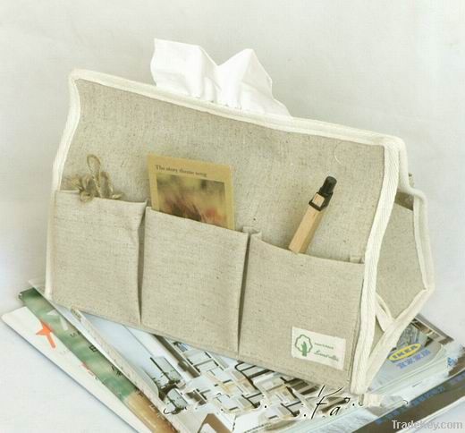 Collapsible Natural cotton napkin box/tissue box/tabel set/office set