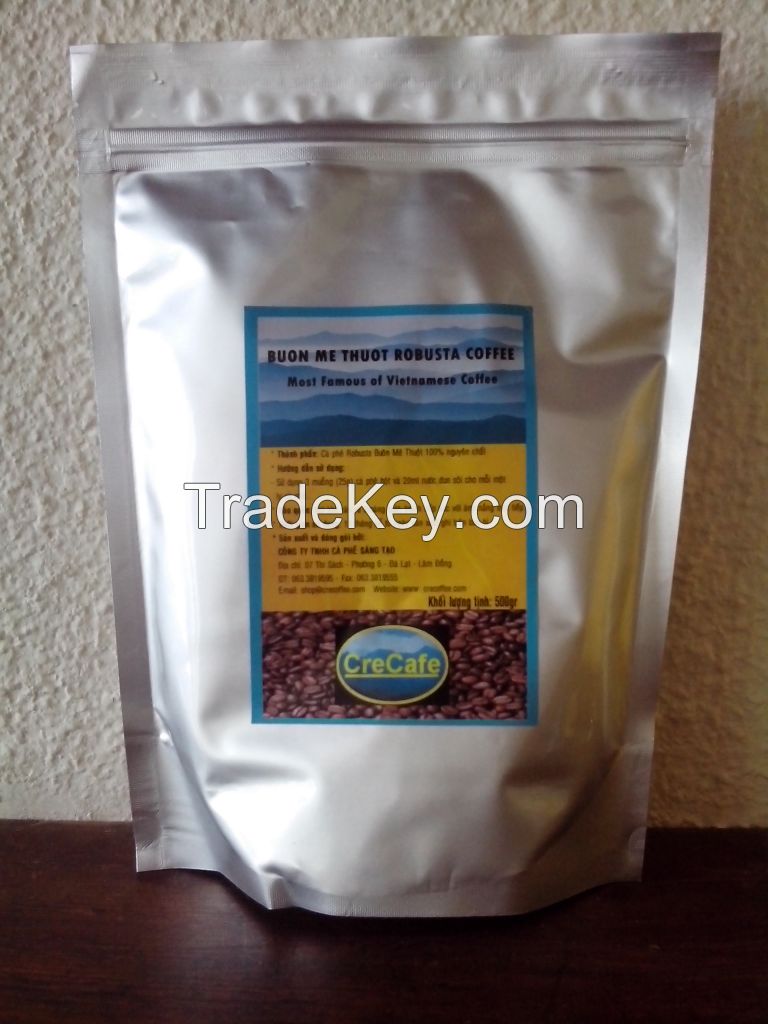 Buon Me Thuot Robusta roasted coffee beans
