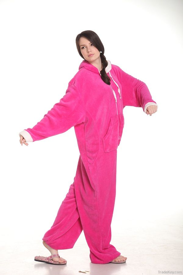solid color coral fleece pyjama